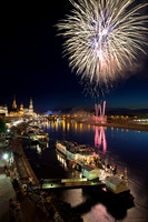 Höhenfeuerwerk zum Jubiläumsfest