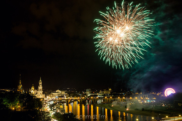 Abschlussfeuerwerk zum Stadtfest 2014 |