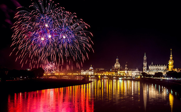 Feuerwerk im Sommer 2011 Dresden